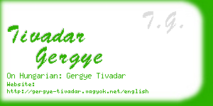 tivadar gergye business card